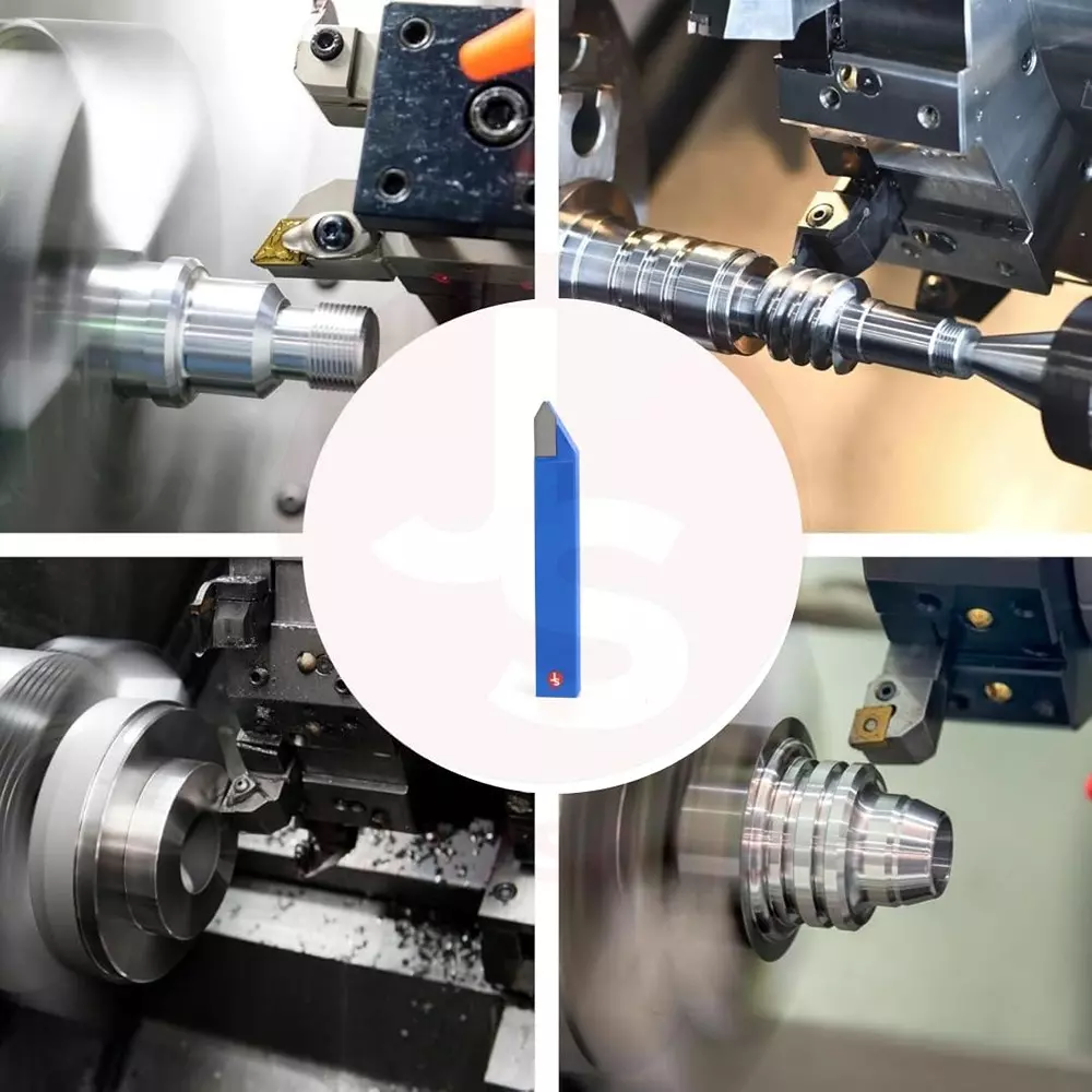 Jawsons Carbide Tipped External Threading Bit Tungsten Steel DIN282 P30 16x16 mm, Blue