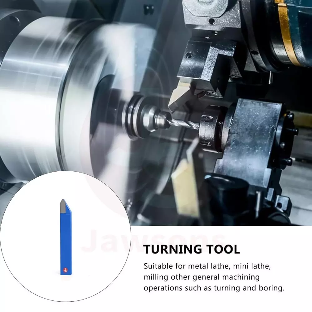 Jawsons Carbide Tipped External Threading Bit Tungsten Steel DIN282 P30 8x8 mm, Blue