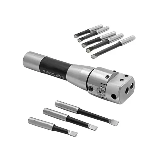 A.D INTERNATIONAL Boring Head, Diameter 38 mm Metric Standard, R8 Shank With 3 HSS & 5 Carbide Tools, 20-BH-201