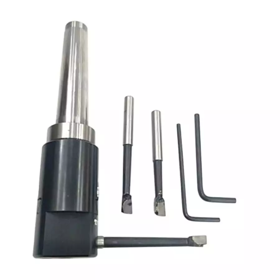Buyohlic International 30 mm Micro Boring Head Metric Standard, MT3 Shank, M12 Drawbar With 3 Carbide Tools, 20-BH-101