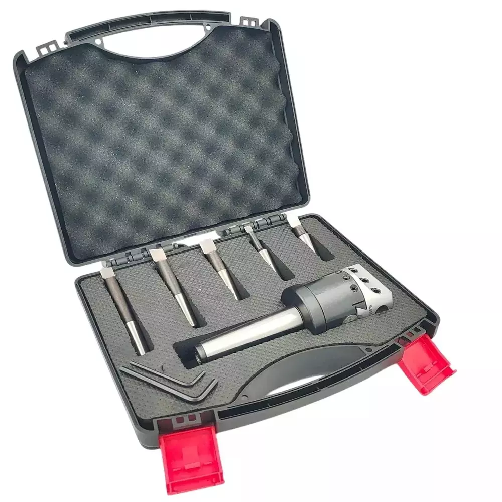 Buyohlic International Boring Head Diameter 2 inch (50 mm) Imperial Standard MT3 Shank and M12 x 1.75 Drawbar with Plastic Box, 20-BH-410