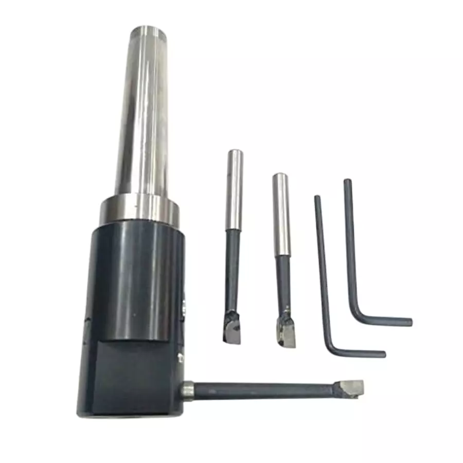 A.D International 30 mm Micro Boring Head Metric Standard, MT2 Shank, M10 Drawbar With 3 Carbide Tools, 20-BH-101