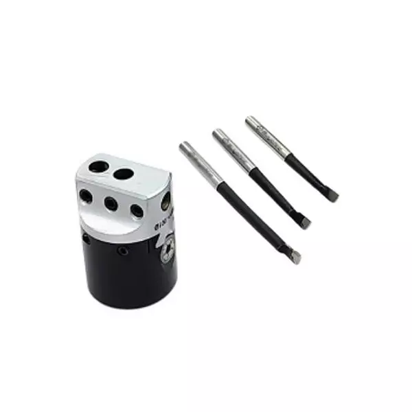 A.D INTERNATIONAL Boring Head Diameter 1.5 inch 3MT Shank, M10 x 1.5 Drawbar 1 Div. 0.001 with 3 Carbide Tipped HSS Cutting Tools, WF-SAK6-5QJC