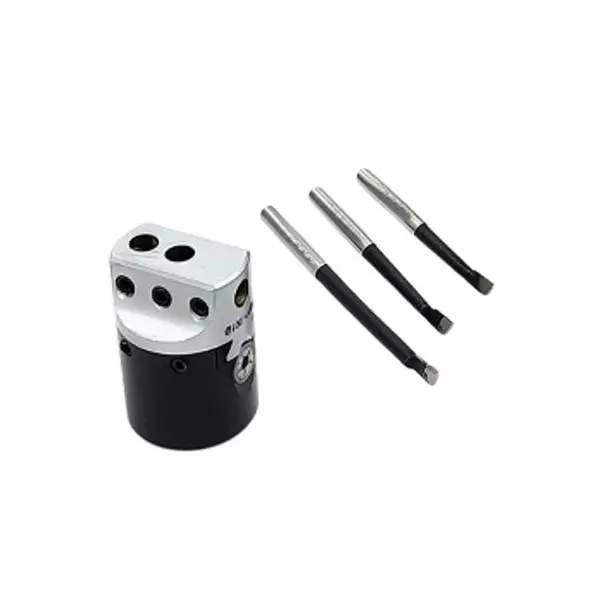 A.D INTERNATIONAL Boring Head Diameter 1.5 inch 2MT Shank, M10 x 1.5 Drawbar 1 Div. 0.001 with 3 Carbide Tipped HSS Cutting Tools, W1-QU7W-FCRY