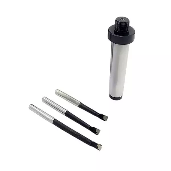 A.D INTERNATIONAL Boring Head Diameter 1.5 inch 2MT Shank, M10 x 1.5 Drawbar 1 Div. 0.001 with 3 Carbide Tipped HSS Cutting Tools, W1-QU7W-FCRY