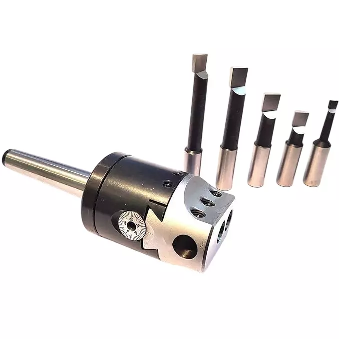 A.D International 2 inch (50 mm) Boring Head Imperial Standard With 5 HSS Tools