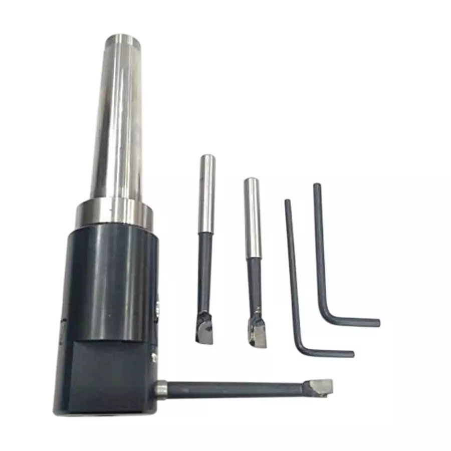 A.D International 30 mm Micro Boring Head Metric Standard, MT3 Shank, M12 Drawbar With 3 Carbide Tools, 20-BH-101