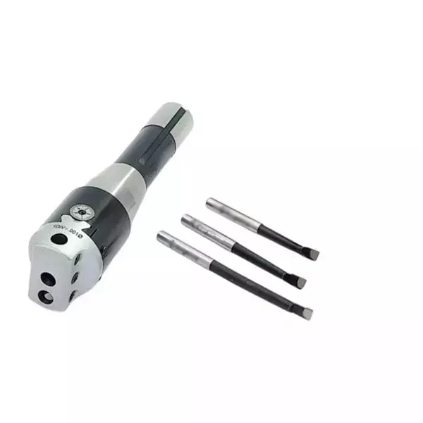 Buyohlic International Boring Head Diameter 1.5 inch R8 Shank, 7/16 Unf Drawbar 1 Div. 0.001 with 3 Carbide Tipped HSS Cutting Tools, UJ-VXDF-S9IX