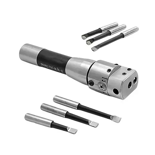 Buyohlic International 38 mm Boring Head 1 Div 0.015 mm R8 Shank with HSS and Carbide Brazed Tools, V2-U6GS-TE4U