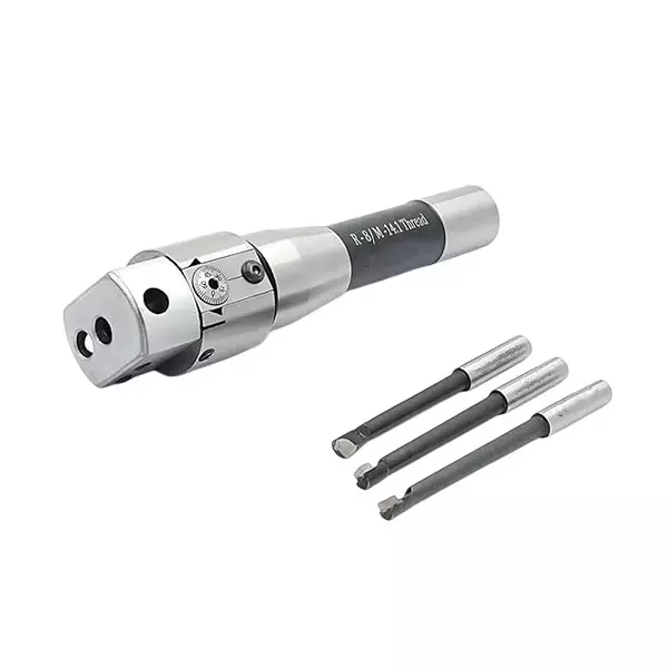 Buyohlic International 38 mm Boring Head 1 Div 0.015 mm R8 Shank with Carbide Brazed Tools, D8-ZWN2-A85I