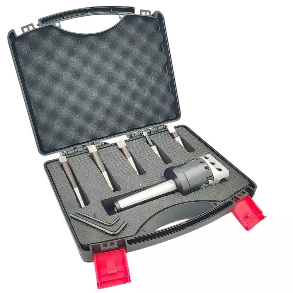 A.D INTERNATIONAL Boring Head Diameter 2 inch (50 mm) Imperial Standard R8 Shank and 7/16 inch (11.1 mm) UNF Drawbar with Plastic Box, 20-BH-410