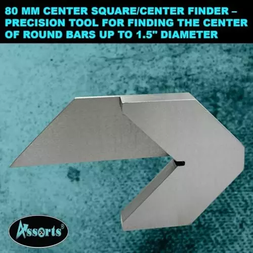 Assorts Centre Finder Blade Alloy Tool Upto 38 mm Dia 80 mm Length for Finding Center of a Round Object