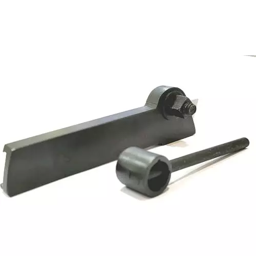 A.D INTERNATIONAL Straight Shank Lathe Cut Off Parting Tool Holder with HSS Blade Size 3/32 x 5/8 x 5 inch, V0-XGCM-PXW6