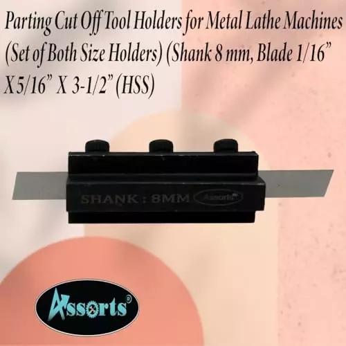 Assorts Parting Tool Tool Steel 1.58x7.93x88.9 mm 8 mm Shank Size for Metalworking