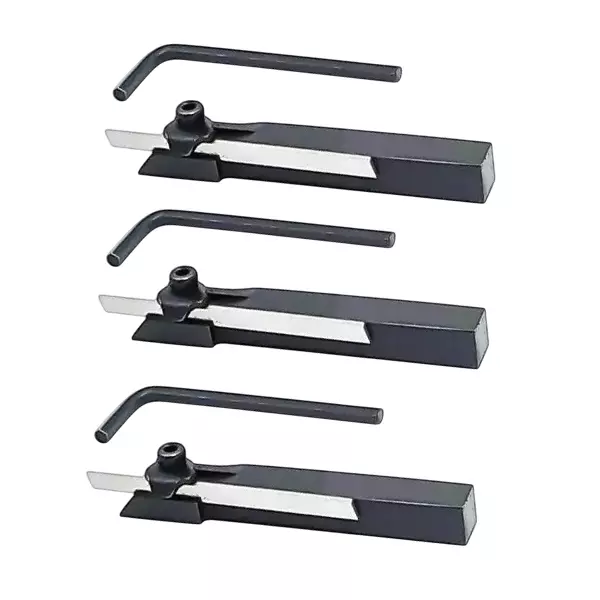 Buyohlic International Mini Cut off Parting Tool Holder with 8x8 mm Square Shank for Unimat, Seig, Emco, Proxxon's, Grizzly Small Lathes, WB-3HZ9-M068 (Pack of 3 Kit)