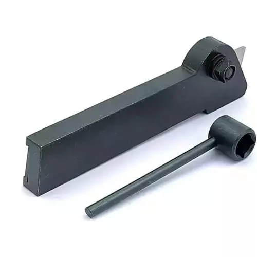 Buyohlic International Straight Shank Lathe Cut Off Parting Tool Holder with HSS Blade Size 1/8 x 3/4 x 6 inch, V2-GKBY-4S3S