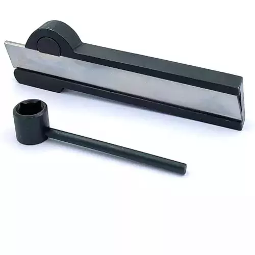 Buyohlic International Straight Shank Lathe Cut Off Parting Tool Holder with HSS Blade Size 1/8 x 3/4 x 6 inch, V2-GKBY-4S3S