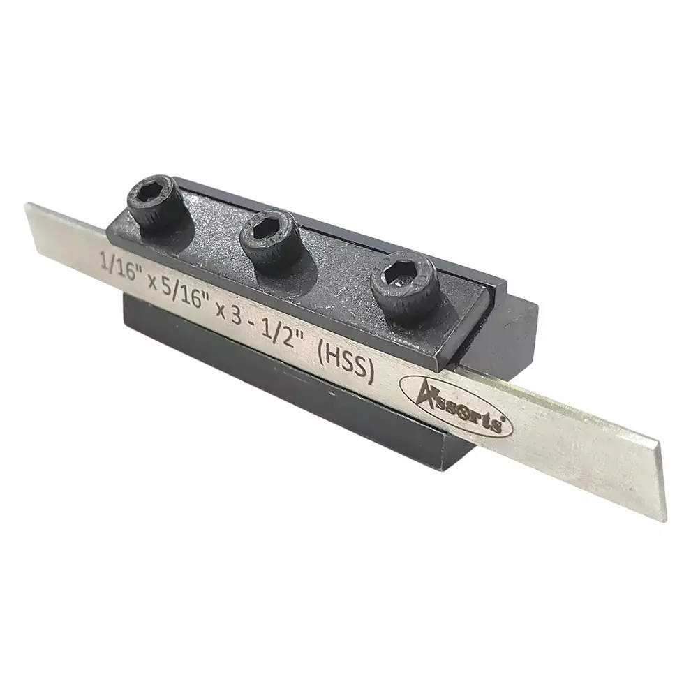 Assorts T-Parting Cut off Holder with Blade Quality Tool Steel 1.58x12.7x88.90 mm 8 mm Shank Dia