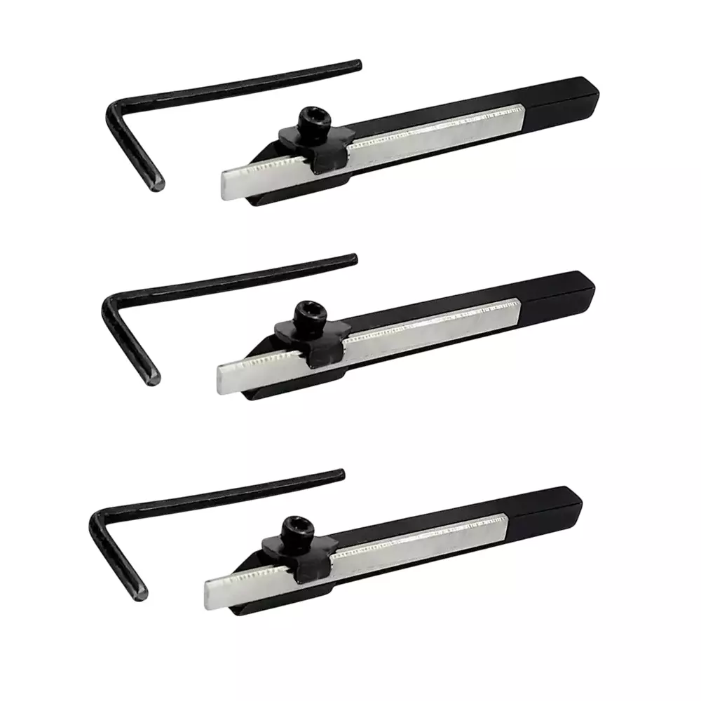 Buyohlic International Mini Cut off Parting Tool and HSS Blade with 8 mm Square Shank for Emco Unimat Lathes, G0-AX6V-3YI9 (Pack of 3 Kit)