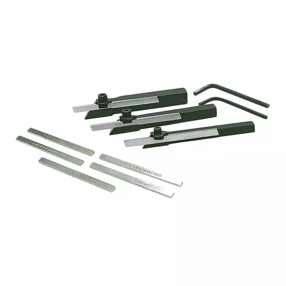 Buyohlic International Mini Cut off Parting Tool Holder with 6, 8, 10 mm Square Shank for Unimat, Seig, Emco, Proxxon's, Grizzly Small Lathes, 7N-AJ82-MXJ8