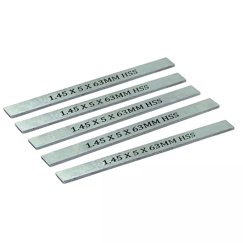 A.D INTERNATIONAL Mini Cut off Parting Tool Holder Blades Size 1.45 x 5 x 63 mm for Unimat, Seig, Emco, Proxxon's, Grizzly Small Lathes, AA-9SZ8-FWKO (Pack of 5)