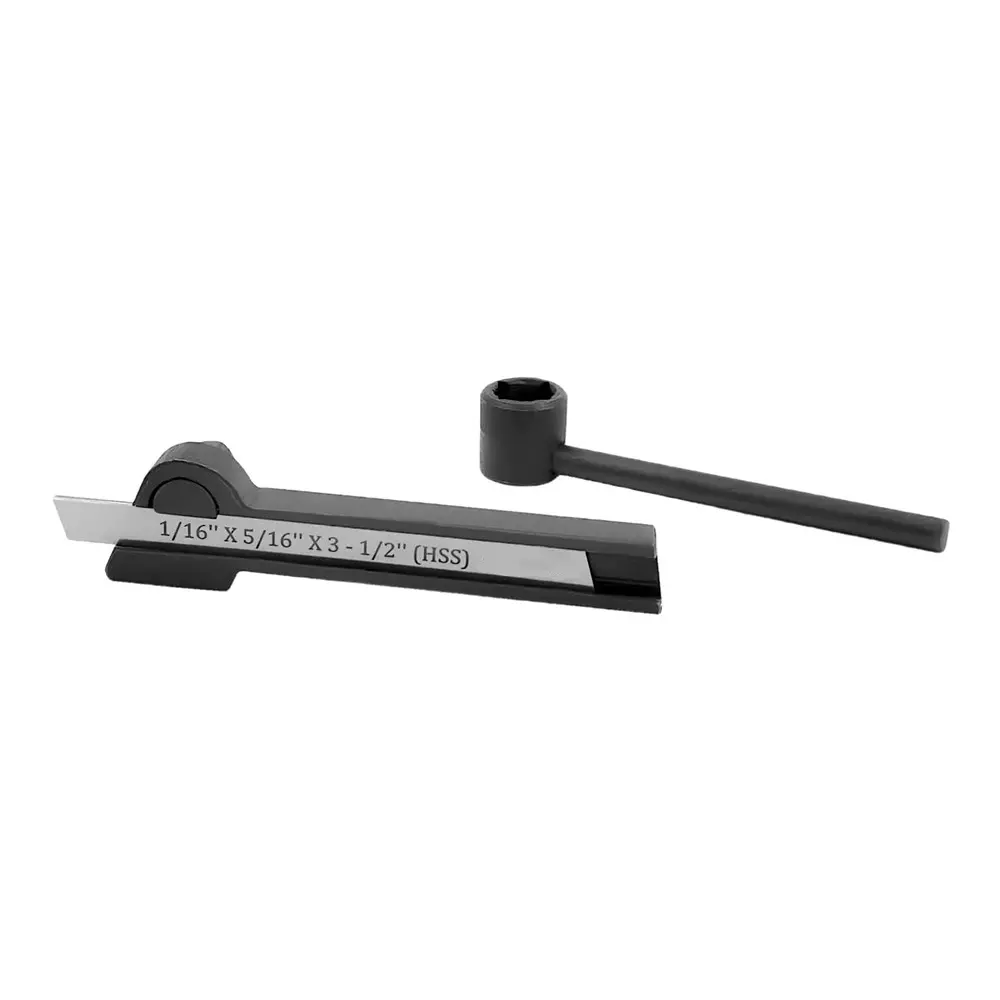 A.D INTERNATIONAL Straight Shank Lathe Cut Off Parting Tool Holder with HSS Blade