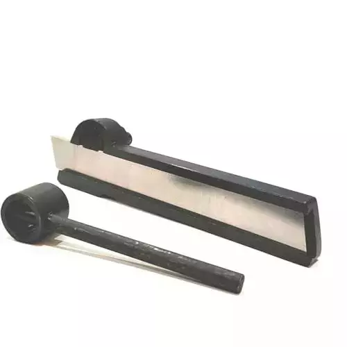 Buyohlic International Straight Shank Lathe Cut Off Parting Tool Holder with HSS Blade Size 3/32 x 5/8 x 5 inch, V0-XGCM-PXW6