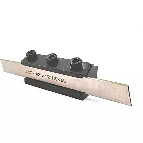 A.D INTERNATIONAL T-Parting Cut Off Holder with Blade, 10 mm Shank and 3/32 x 1/2 x 4-1/2 inch Blade Size, DY-3OP6-EK5O