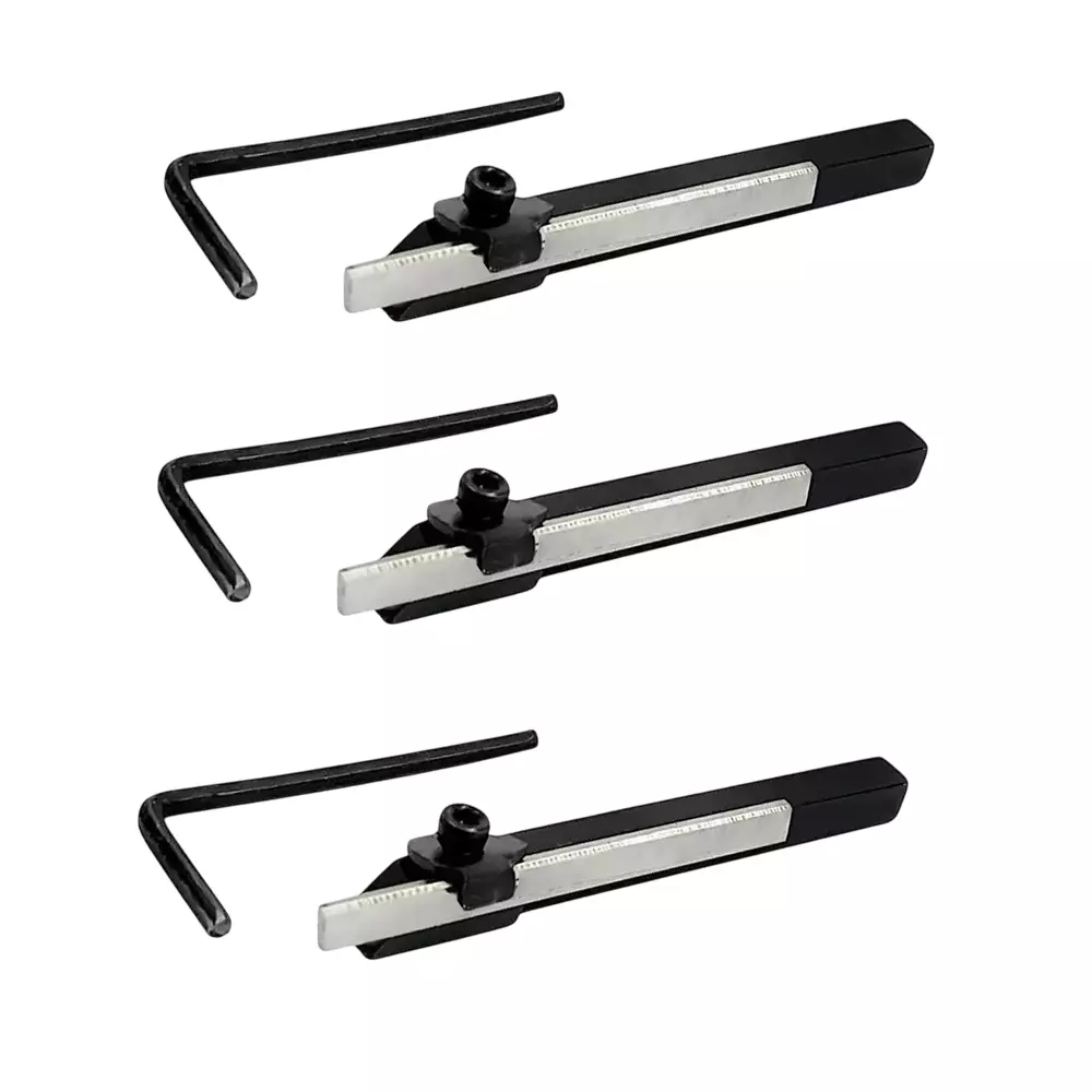 Buyohlic International Mini Cut off Parting Tool Holder with 6x6 mm Square Shank for Unimat, Seig, Emco, Proxxon's, Grizzly Small Lathes, 8U-B8SQ-95IU (Pack of 3 Kit)