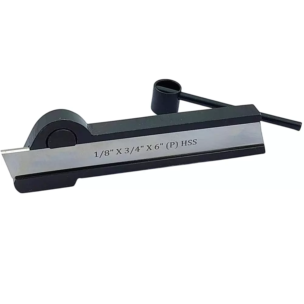 A.D INTERNATIONAL Straight Shank Lathe Cut Off Parting Tool Holder with HSS Blade Size 1/8 x 3/4 x 6 inch, V2-GKBY-4S3S
