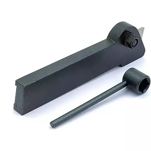 A.D INTERNATIONAL Straight Shank Lathe Cut Off Parting Tool Holder with HSS Blade Size 1/8 x 3/4 x 6 inch, V2-GKBY-4S3S