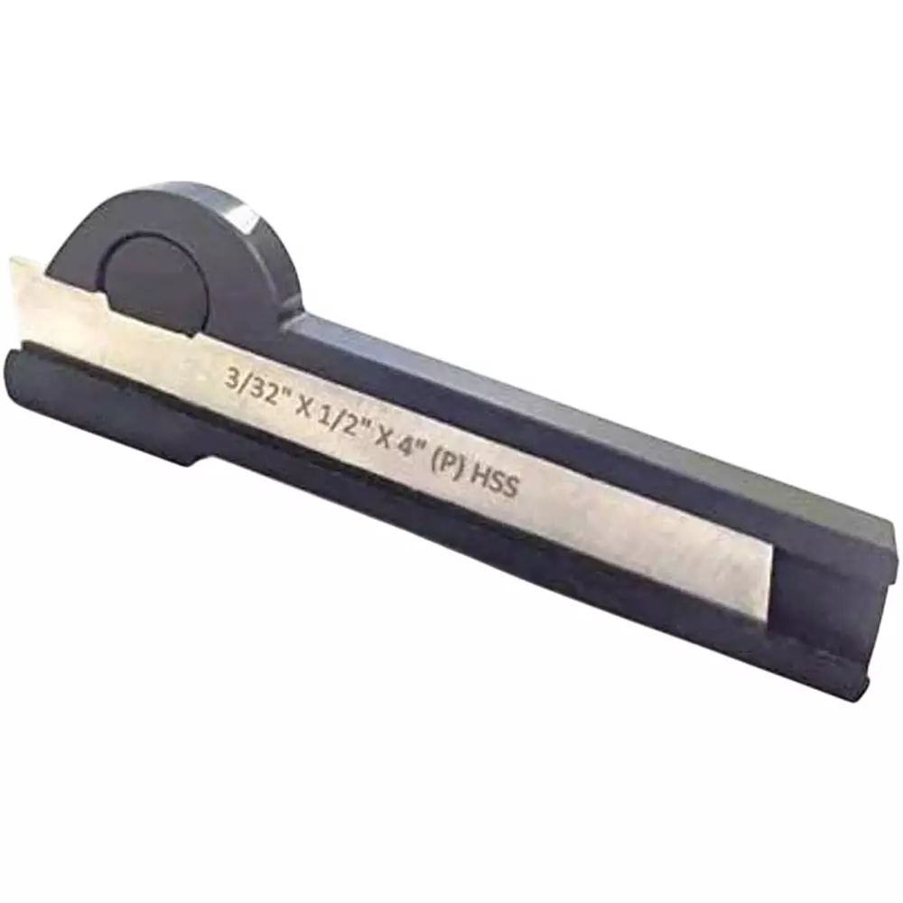 A.D INTERNATIONAL Straight Shank Lathe Cut Off Parting Tool Holder with HSS Blade Size 3/32 x 1/2 x 4-1/2 inch, I8-TST6-VSME