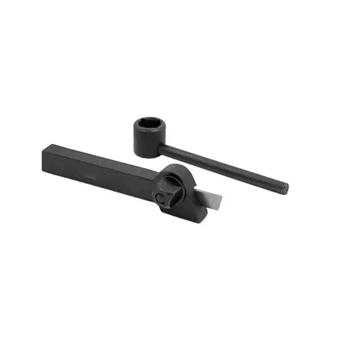 A.D INTERNATIONAL Straight Shank Lathe Cut Off Parting Tool Holder with HSS Blade Size 3/32 x 1/2 x 4-1/2 inch, I8-TST6-VSME