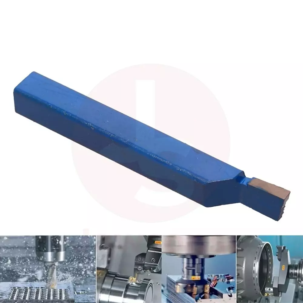 Jawsons Carbide Tipped Parting Bit DIN 4981R P30 12x12 mm Wear Resistance for Metal Works, Blue