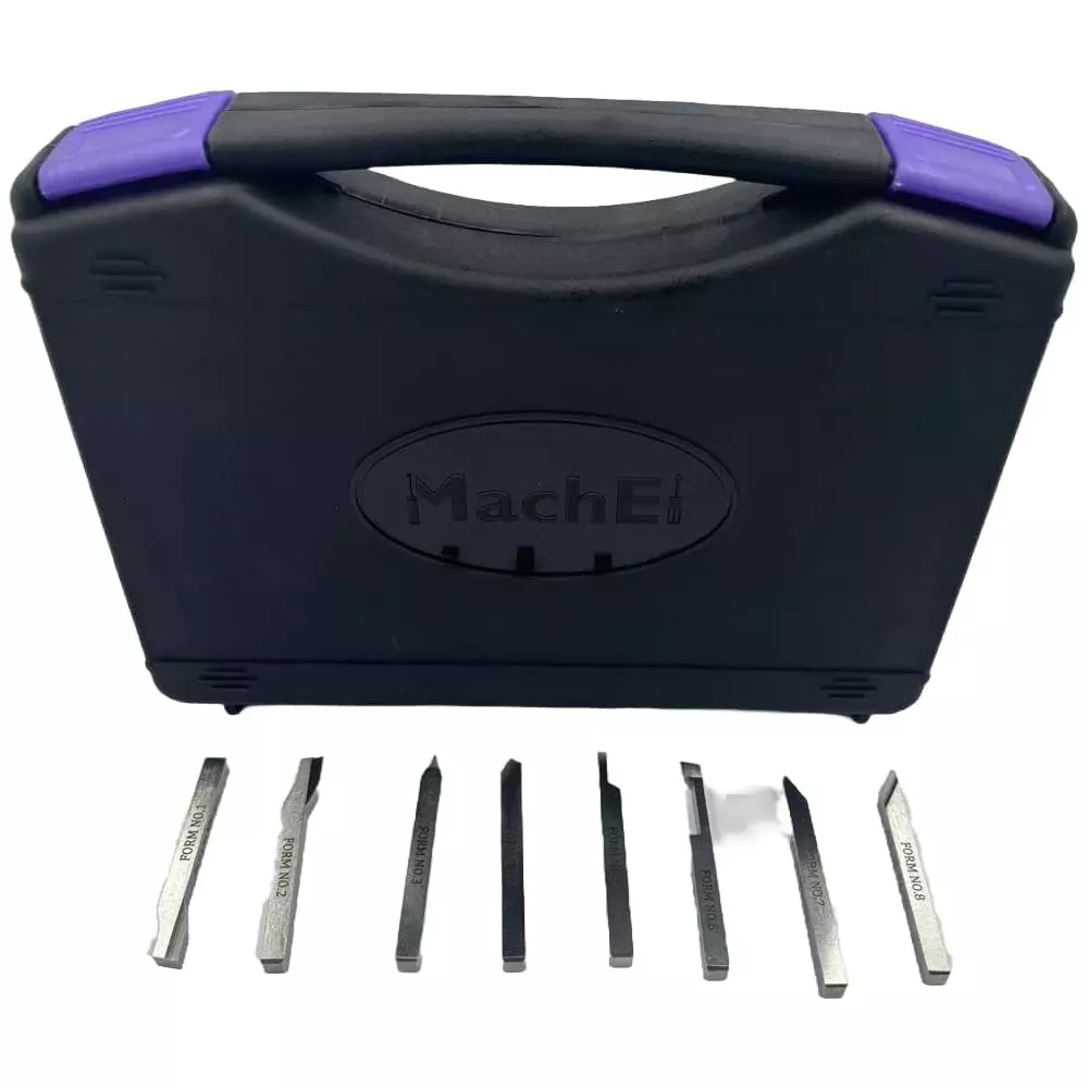 MachEl HSS Lathe Form Tool Set 8x8x80 mm Square Shank
