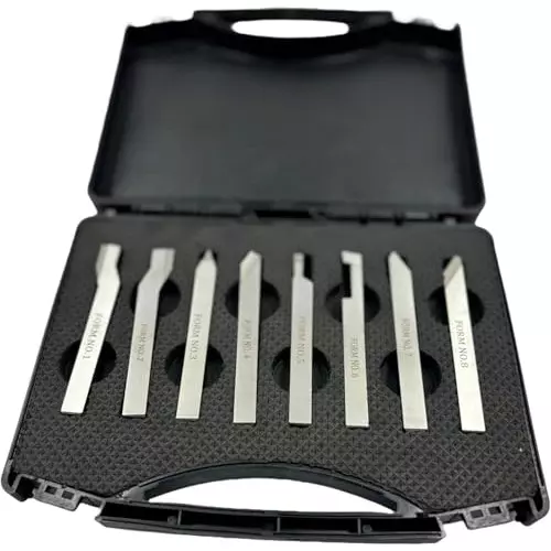 MachEl HSS Lathe Form Tool Set 10x10x100mm Square Shank