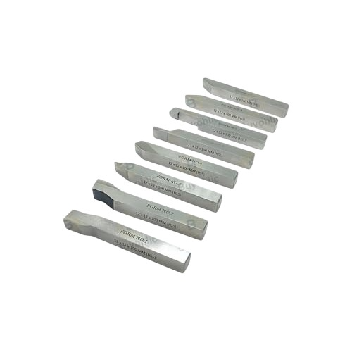A.D INTERNATIONAL HSS M2 Lathe Form Tool Set 16x16x125 mm Shank Size Hard and Ground - Turning, Threading Machine Tools, 1U-RXWV-MYJ0 (Set of 8)