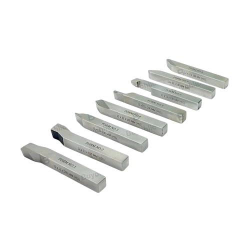 A.D INTERNATIONAL HSS M2 Lathe Form Tool Set 16x16x125 mm Shank Size Hard and Ground - Turning, Threading Machine Tools, 1U-RXWV-MYJ0 (Set of 8)