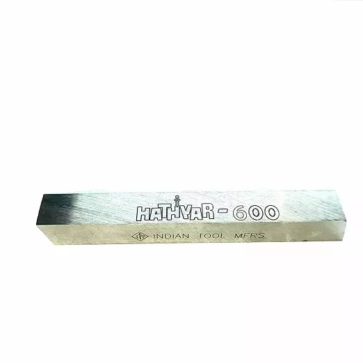 Indian Tools 10 x 200 mm HSS Tool Bit Blank Hathyar 600 Series Square Shape and 12-15° Bevel Angle