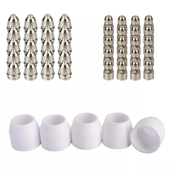 SHIV ALASKA P80 Plasma Consumables Cutting Nozzle Kit, 1.5 Tip, 80 A (Set of 45 Pcs)