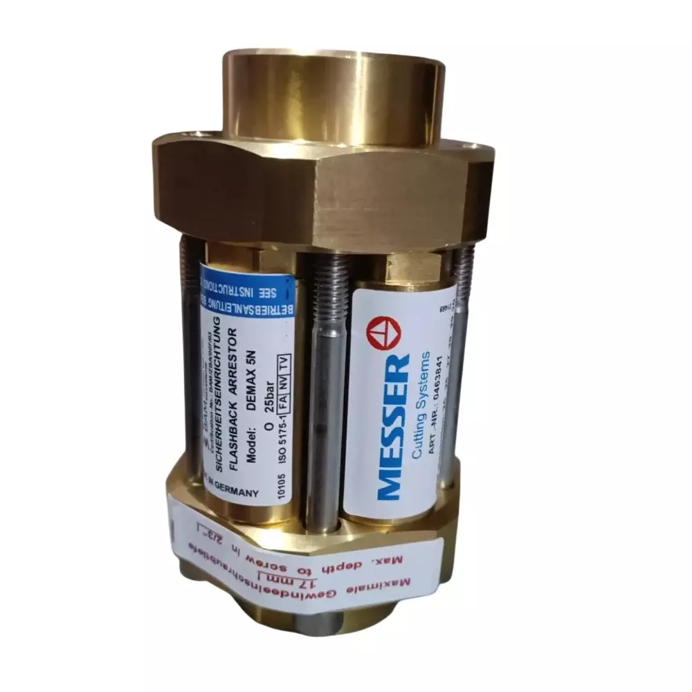 Messer Manifold Flashback Arrestor G1" × G1" RH Connection Type Manual for Fuel Gas, 463840