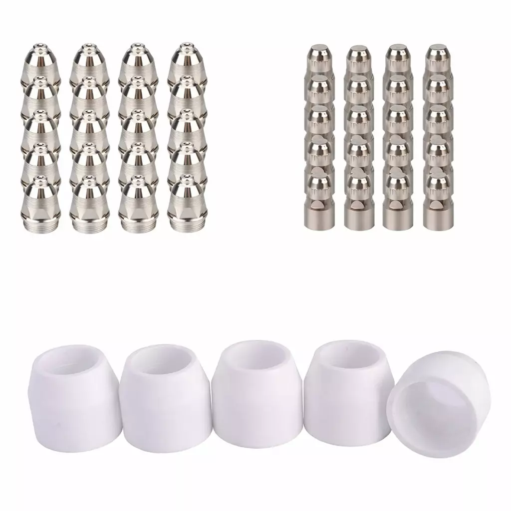 SHIV ALASKA Plasma Cutter Nozzle Electrodes Kit for Laser Welding Machine, P80 (Pack of 45)