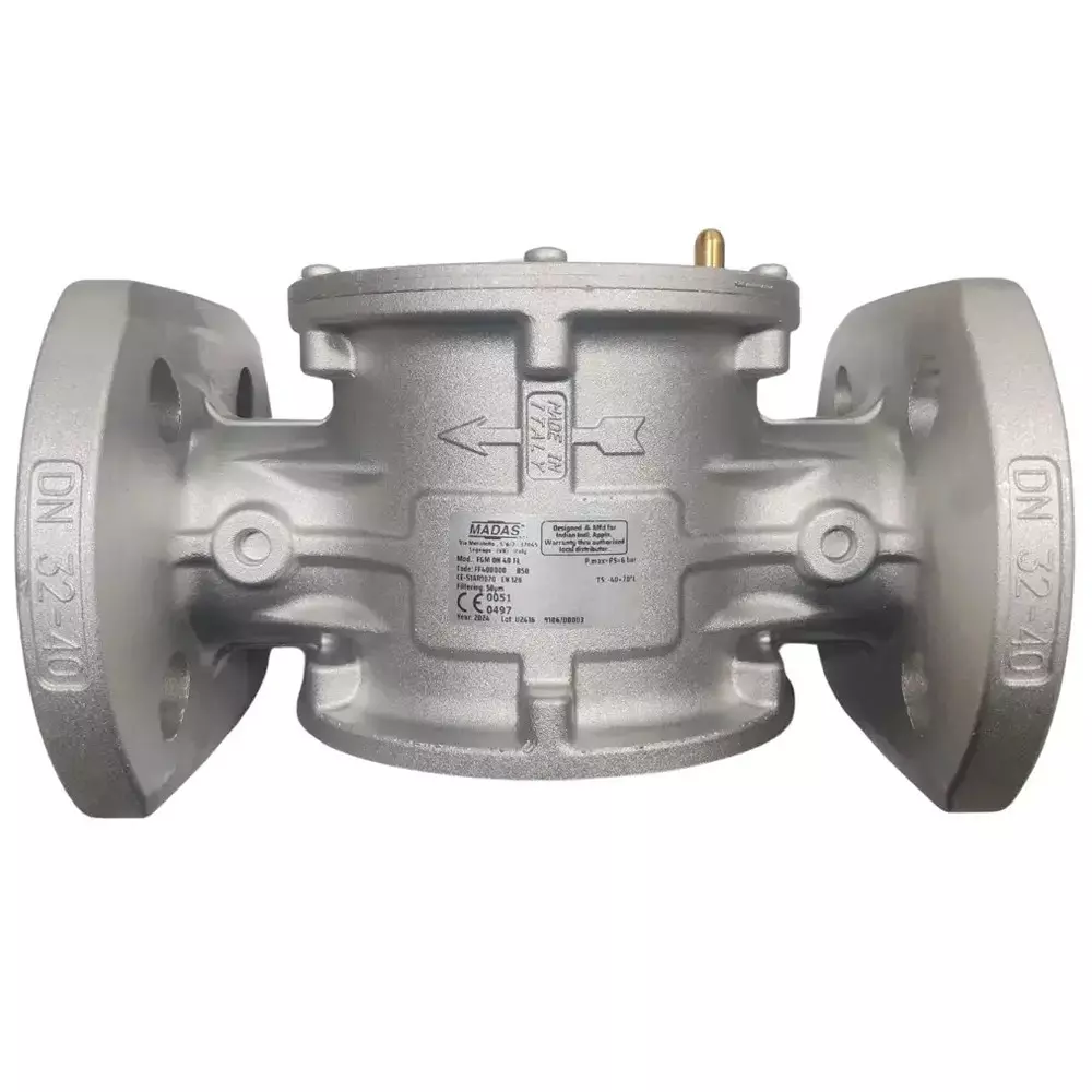 Madas Gas Filter Flanged Aluminium Silver 6 Bar Pressure Bar for Industrial Use, FGM DN 40