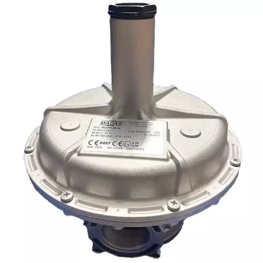 Madas Regulator Bar Aluminium Silver 1-2 Bar Pressure Bar for Industrial Use, RG/2MC DN 40