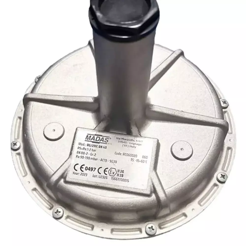 Madas Regulator Bar Aluminium Silver 1-2 Bar Pressure Bar for Industrial Use, RG/2MC DN 40