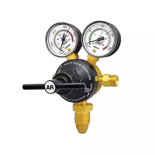 HMP Argon Regulator Single Stage 300 Bar Double Gauge Brass Forging Body, 50-D-AR(PROUD)