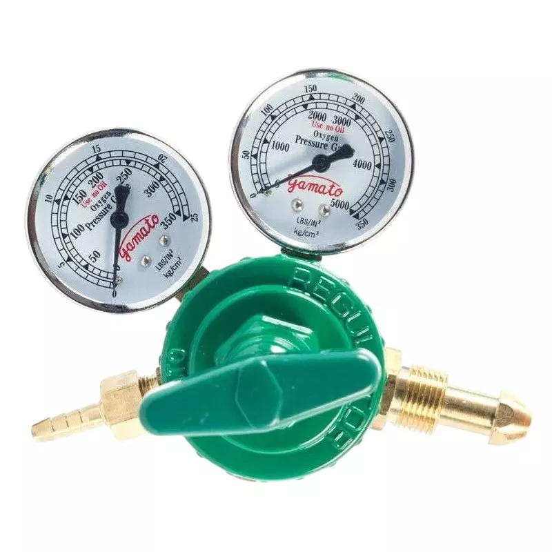 SHIV ALASKA Double Brass Oxygen Gas Pressure Regulator for Industrial Laser Welding Machine
