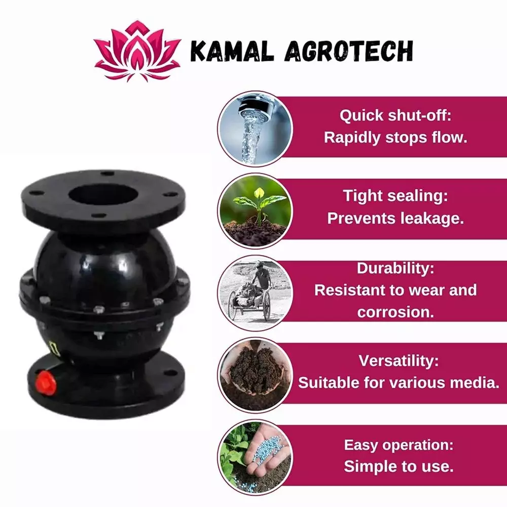 kamal-agrotech-3-inch-762-mm-pvc-black-non-return-valve-with-flange-for-agriculture-industrial-use
