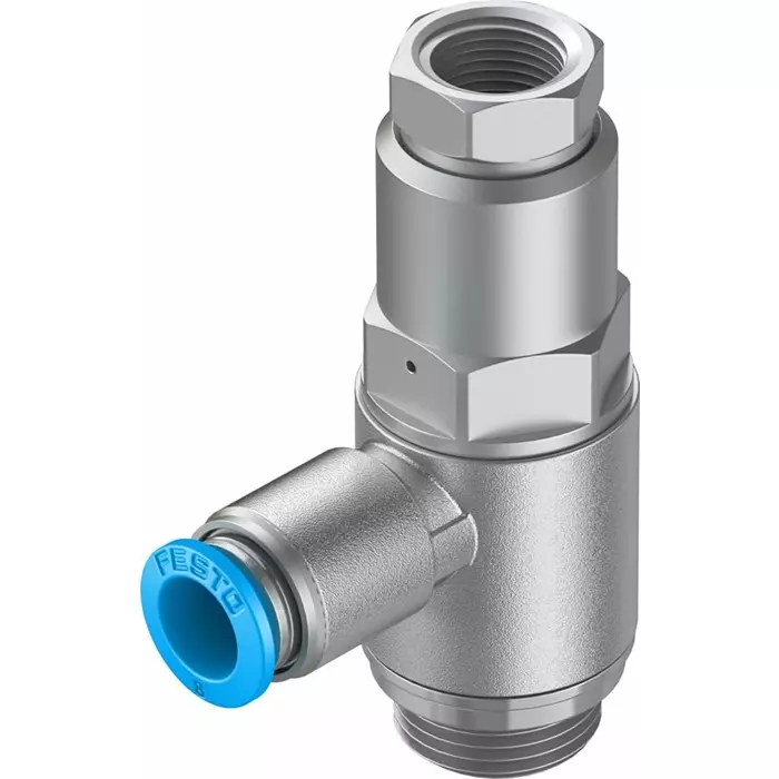 Festo HGL Non Return Valve, 8 mm Tube Inlet, G 3/8 Male Outlet, 10 bar, HGL-3/8-QS-8