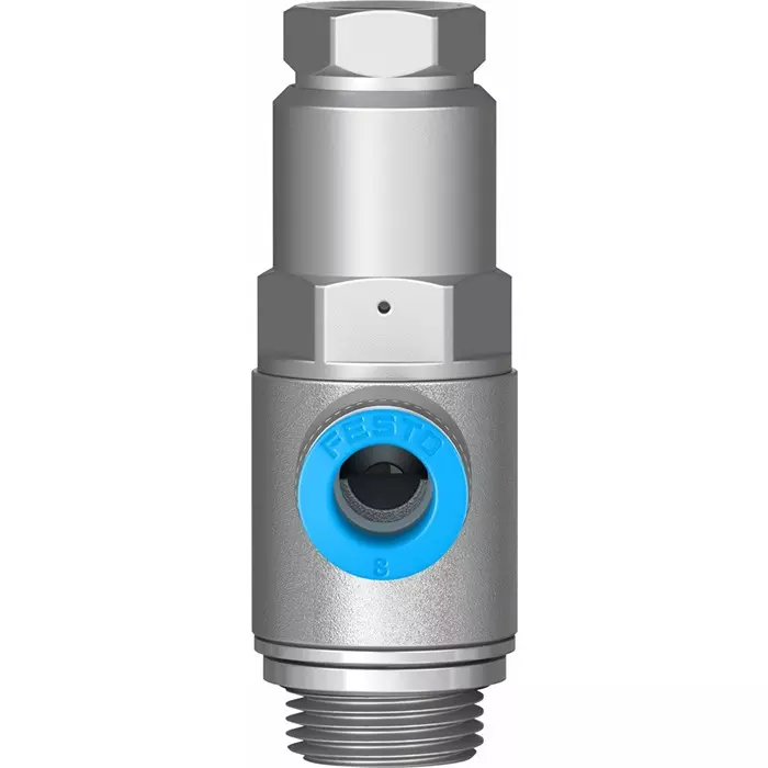 Festo HGL Non Return Valve, 8 mm Tube Inlet, G 3/8 Male Outlet, 10 bar, HGL-3/8-QS-8